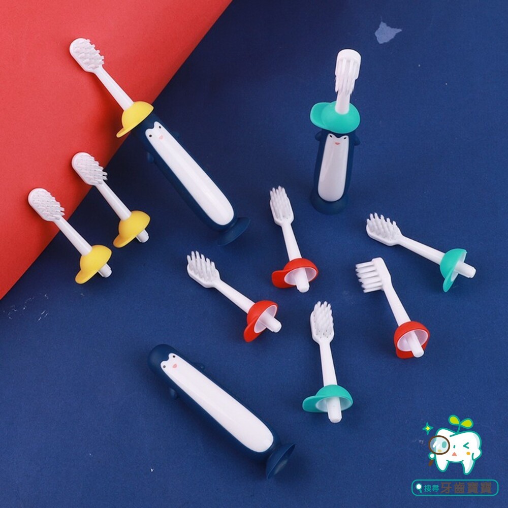 韓國企鵝可更換刷頭超軟毛牙刷組/補充刷頭-細節圖4