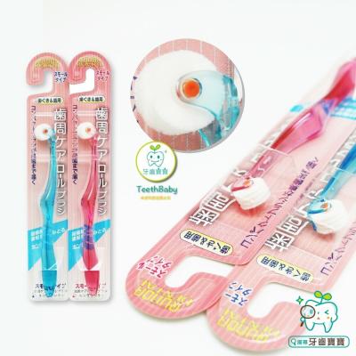日本原裝 RUNDA 滾輪牙刷 直立式兒童款 藍/粉可選 兩色 一支
