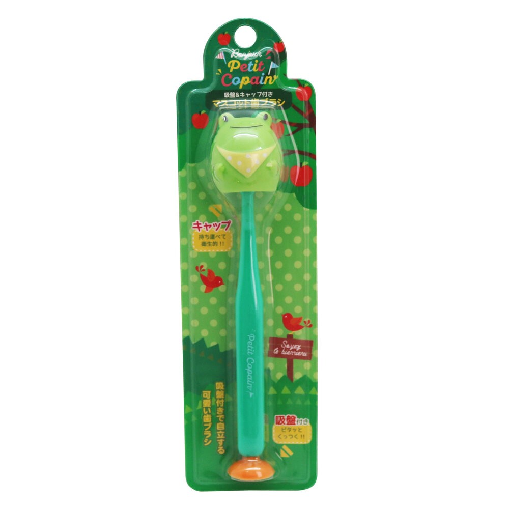 【買二送一隨機】日本 Petit Copain 動物王國吸盤牙刷 可站立 可愛動物牙刷一入-規格圖6