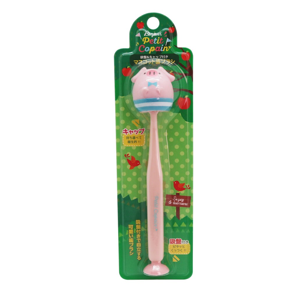【買二送一隨機】日本 Petit Copain 動物王國吸盤牙刷 可站立 可愛動物牙刷一入-規格圖6