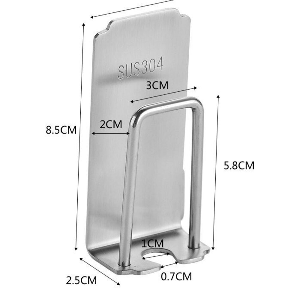 壁掛式304不銹鋼收納架一入 有牙膏架及牙刷架可選-規格圖3