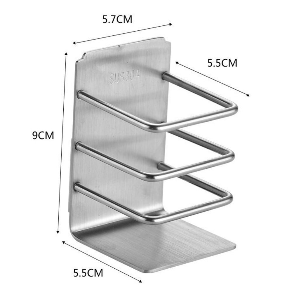 壁掛式304不銹鋼收納架一入 有牙膏架及牙刷架可選-規格圖3