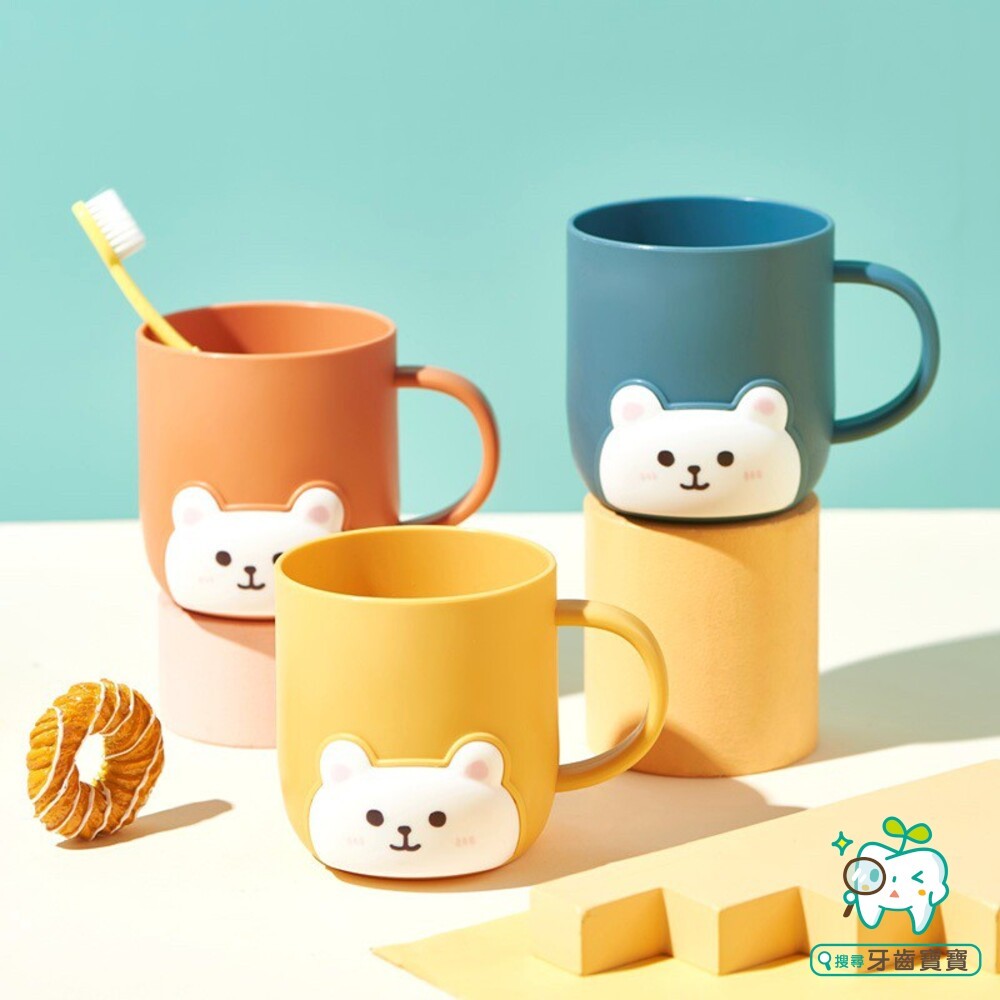 可愛白熊 小熊兒童漱口杯一入-細節圖4