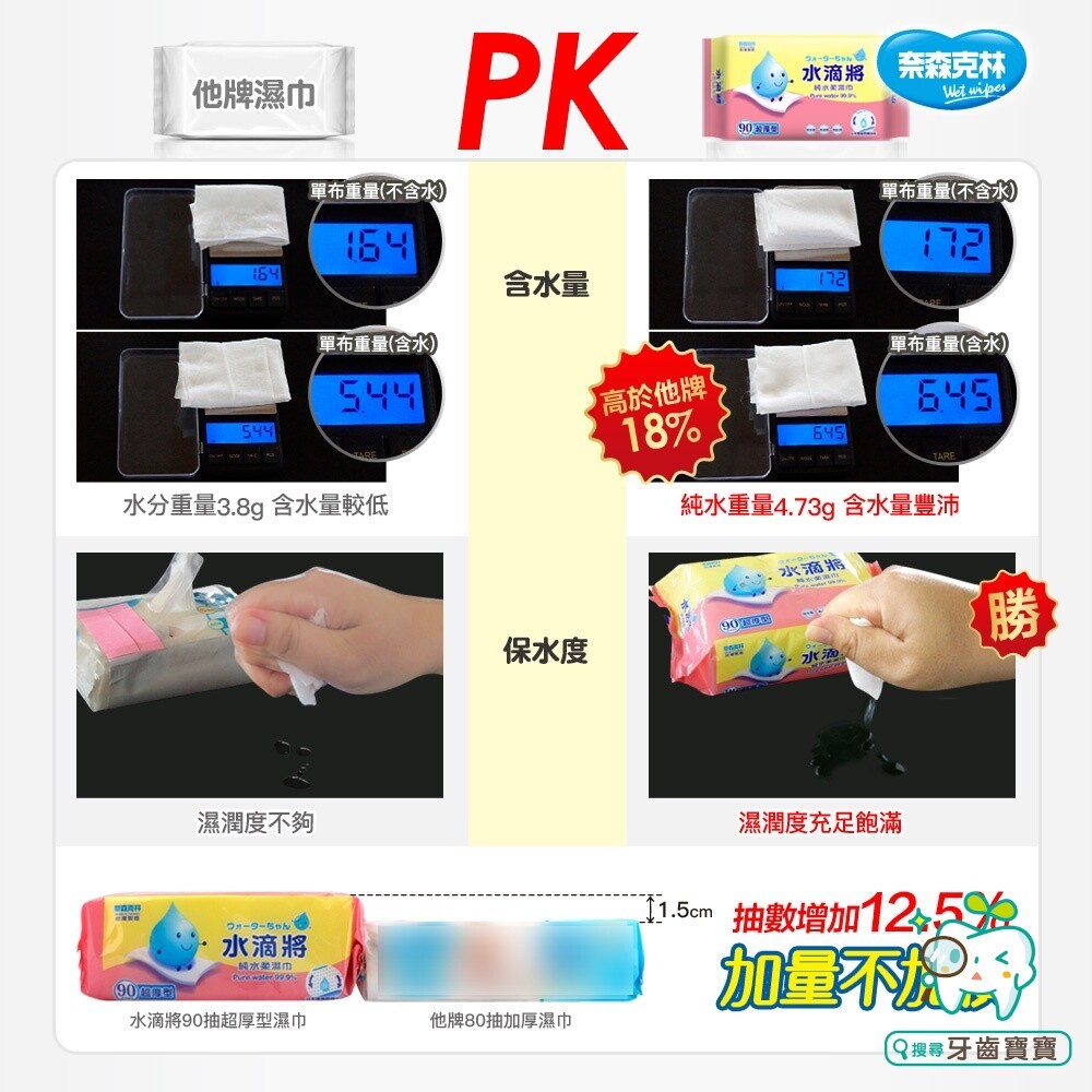 奈森克林水滴將純水柔濕巾(超厚型)90抽-細節圖7