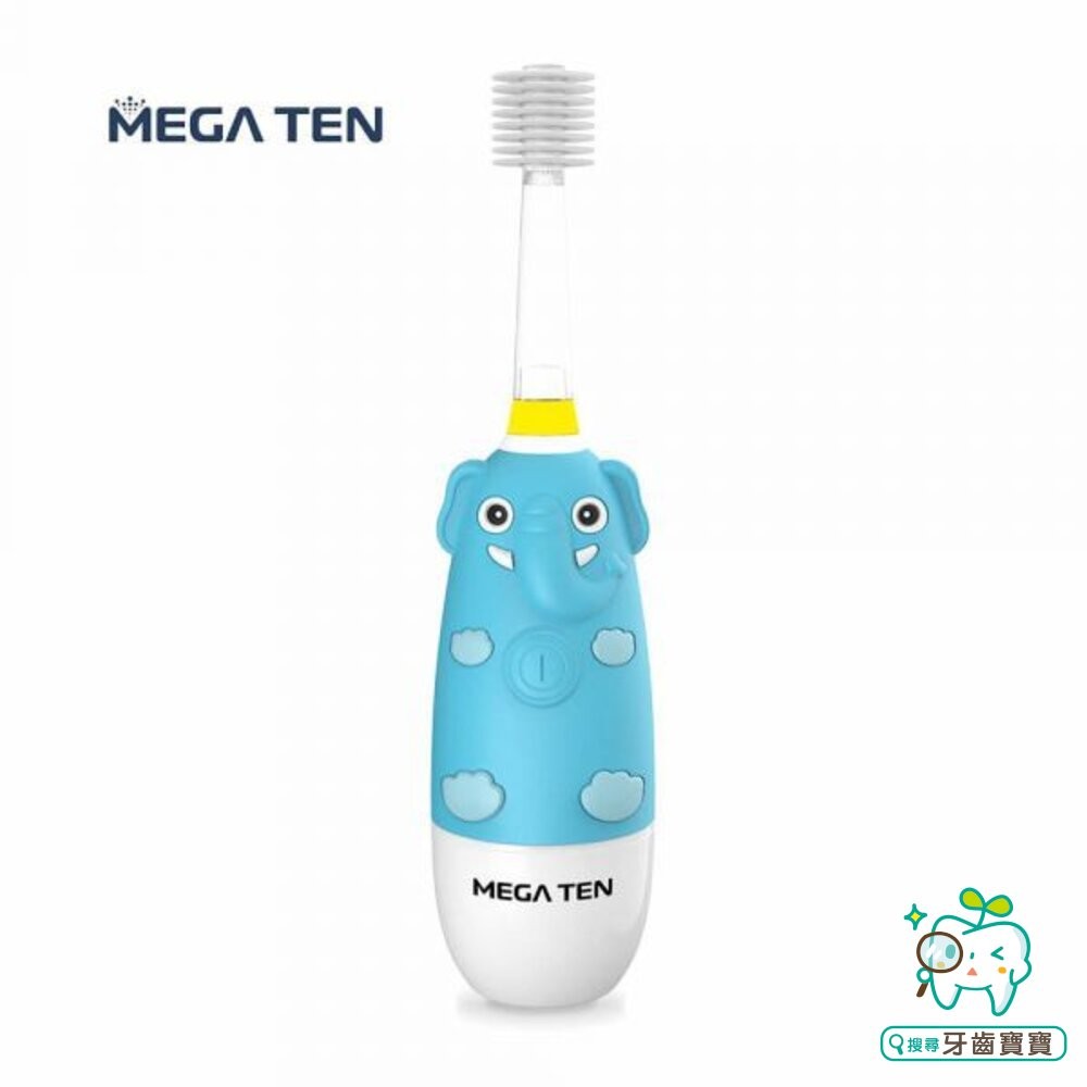 日本VIVATEC Mega Ten 360度 幼童電動牙刷一支 鯊魚/黑貓/小象/獅子王-細節圖6