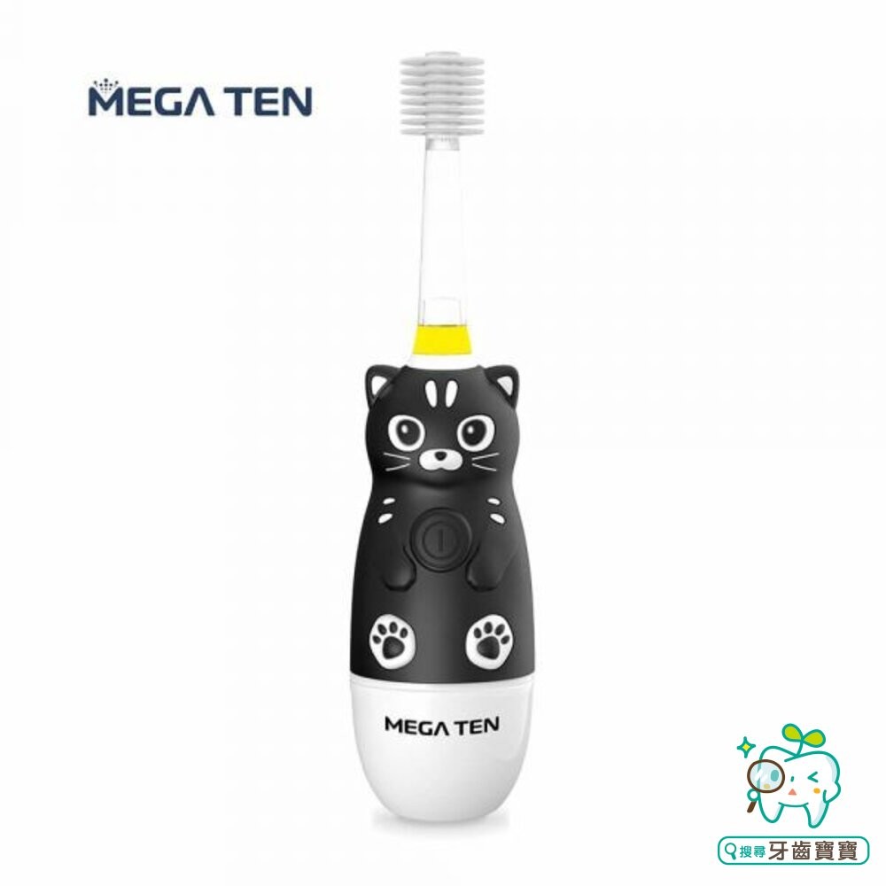 日本VIVATEC Mega Ten 360度 幼童電動牙刷一支 鯊魚/黑貓/小象/獅子王-細節圖7