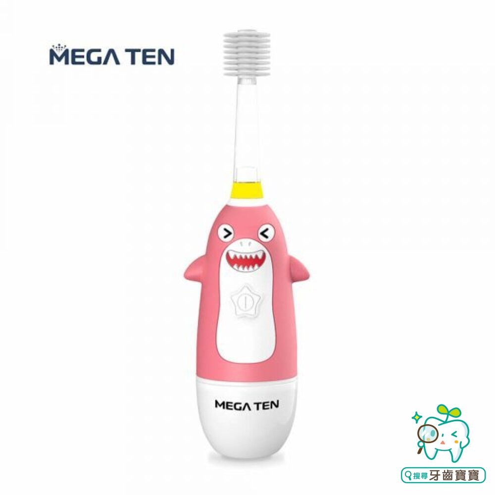 日本VIVATEC Mega Ten 360度 幼童電動牙刷一支 鯊魚/黑貓/小象/獅子王-細節圖8