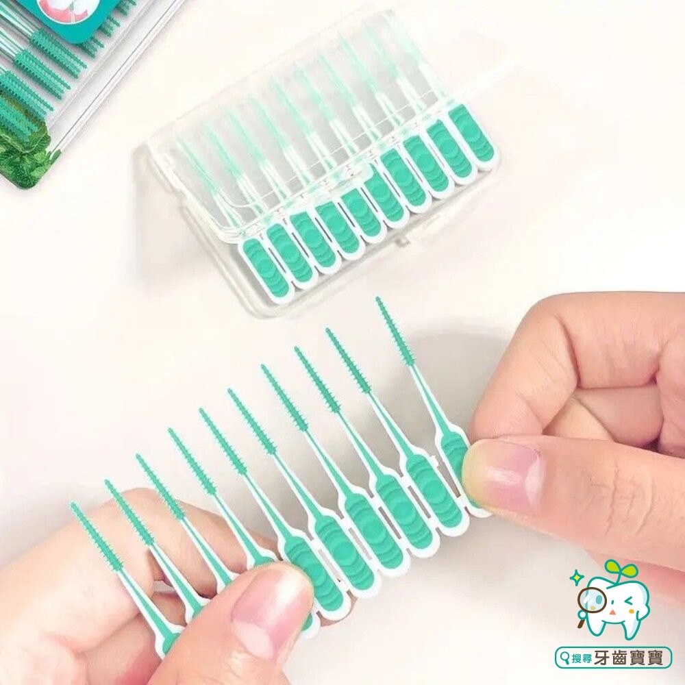 Dr.Emma 軟式牙間刷100支入(綠)-細節圖2