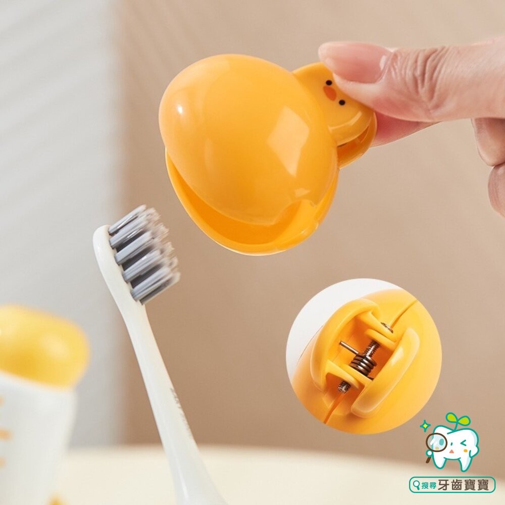 夾式可愛動物造型牙刷刷頭保護套一入(烏龜/企鵝/小鴨可選)-細節圖2