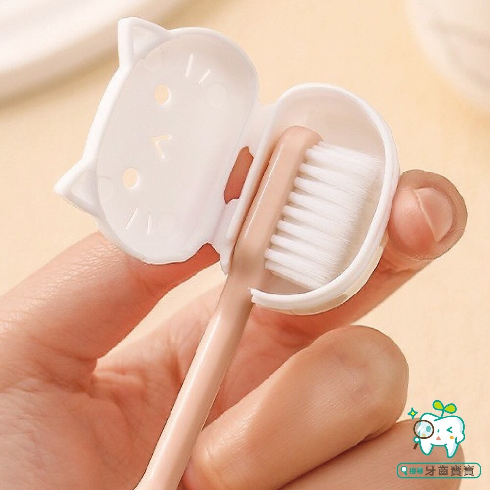 日系Imakara 貓咪牙刷保護套4入(袋裝) 牙刷收納罩 旅行刷頭套-細節圖3