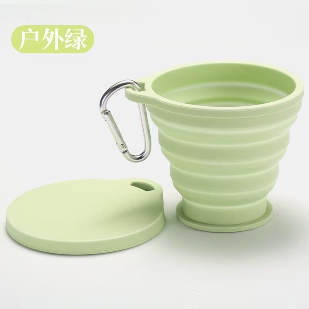 可伸縮折疊水杯 食品矽膠耐高溫杯 可伸壓縮迷你旅行杯一個(多款顏色可選)-規格圖4
