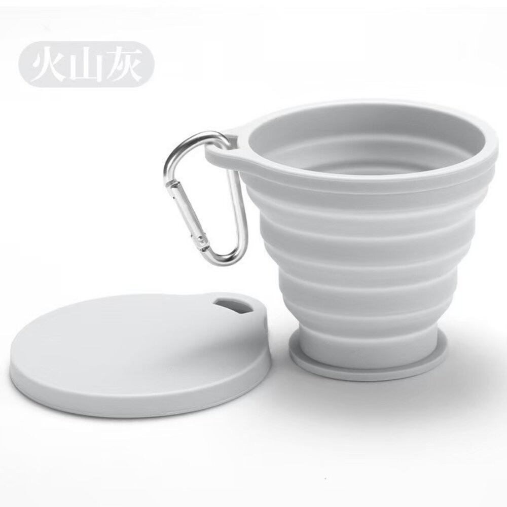 可伸縮折疊水杯 食品矽膠耐高溫杯 可伸壓縮迷你旅行杯一個(多款顏色可選)-規格圖4