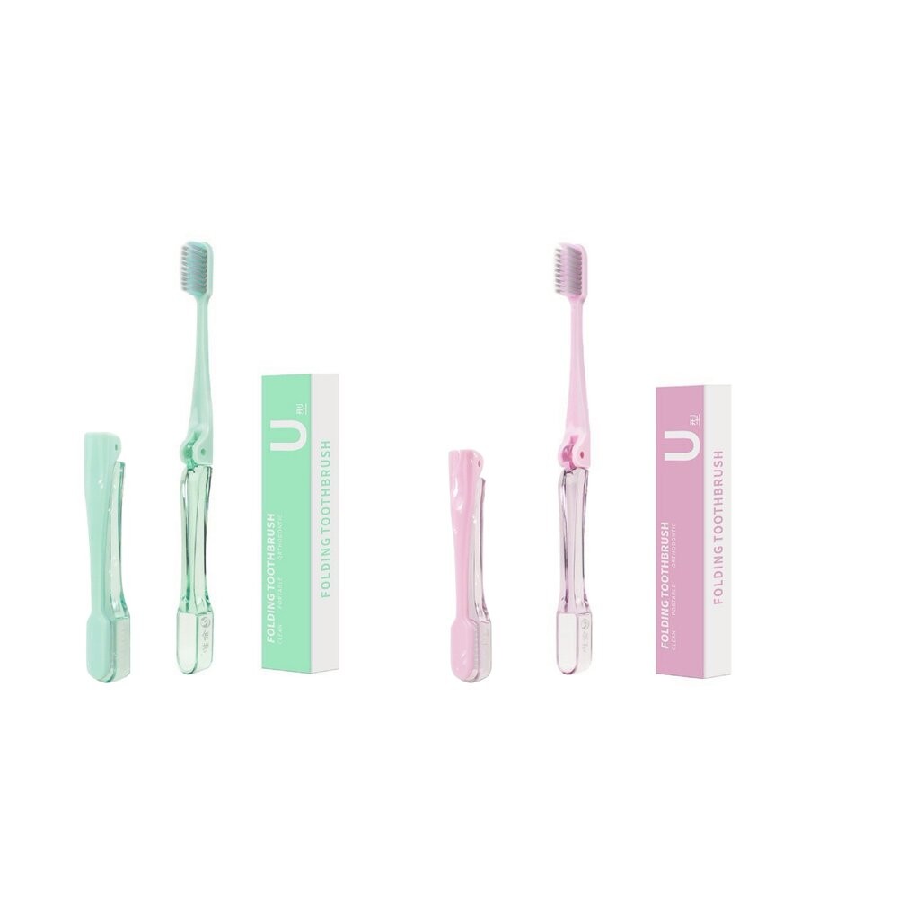 外出攜帶 U型折疊收納 矯正專用 牙套專用 超軟毛牙刷一支-規格圖4
