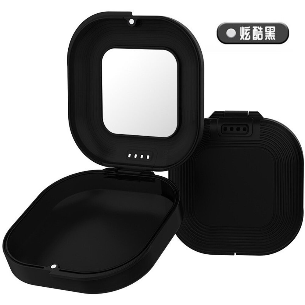 新款 馬卡龍色 磁吸款 外出透氣攜帶盒一入(含鏡子) 矯正牙套 透明牙套 活動假牙適用-規格圖1