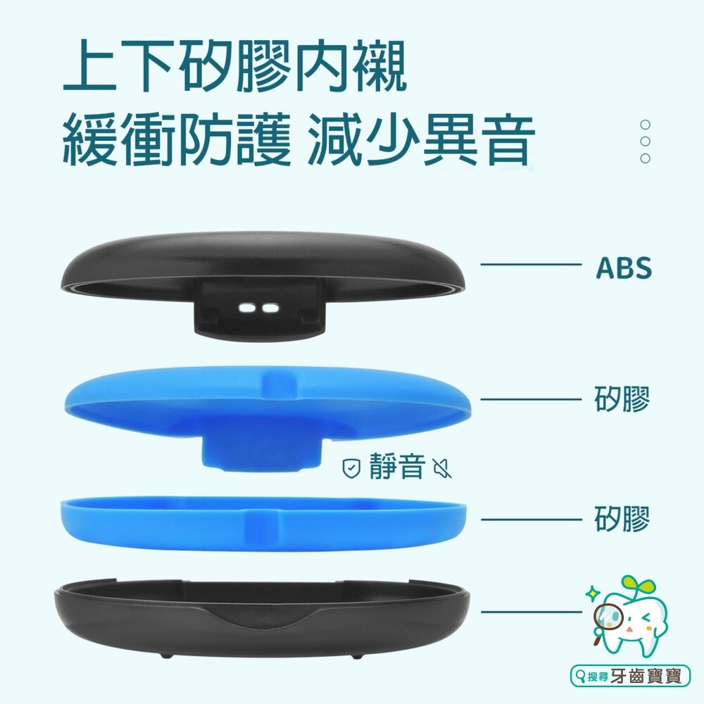 新款透氣孔 磁吸款 隱形牙套專用盒 攜帶牙套盒 專用盒一入 適用透明牙套-細節圖4