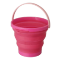 桃紅色摺疊水桶