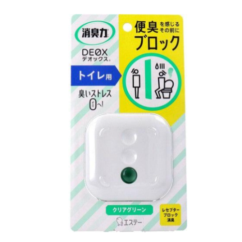 日本 ST雞仔牌 DEOX廁所消臭力香氛 清新綠色 6mL｜浴廁除臭 廁所芳香劑 Bu媽你好