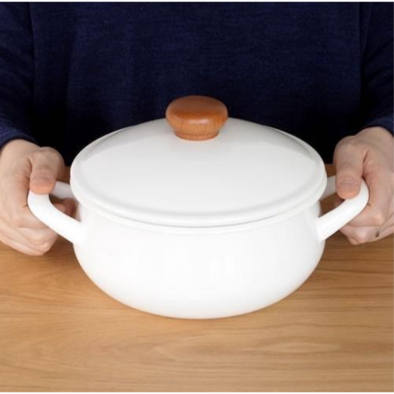 現貨 POCHKA 野田琺瑯 鍋具│雙耳鍋 單手鍋 琺瑯鍋-細節圖3