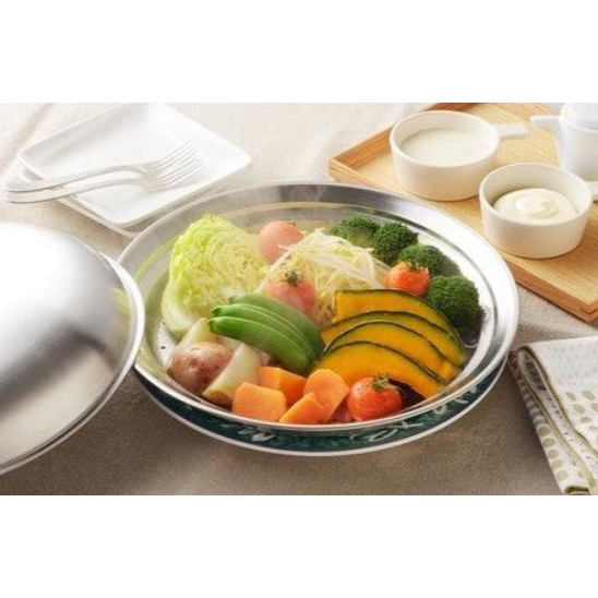 現貨 日本製造 不鏽鋼 平底鍋專用蒸盤(附蓋) | 日本製 平底鍋 蒸蛋 水蒸海鮮 蔬菜 Bu媽你好-細節圖2