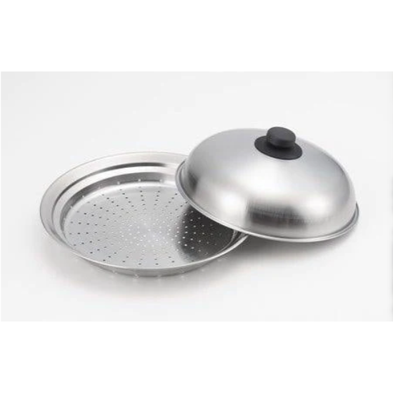 現貨 日本製造 不鏽鋼 平底鍋專用蒸盤(附蓋) | 日本製 平底鍋 蒸蛋 水蒸海鮮 蔬菜 Bu媽你好-細節圖3