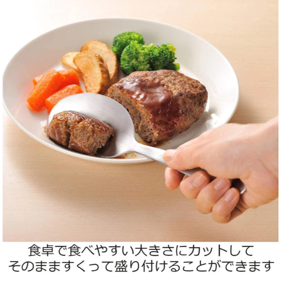 現貨 日本製 Leye 鋸齒湯匙 不銹鋼切割分食勺 Bu媽你好-細節圖2