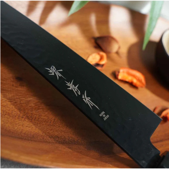 現貨 日本製 堺孝行｜黑影 VG10 鎚目 鐵氟龍塗層 牛刀 日本刀 主廚刀 210mm 不沾黏 切肉 切魚 Bu媽你好-細節圖4