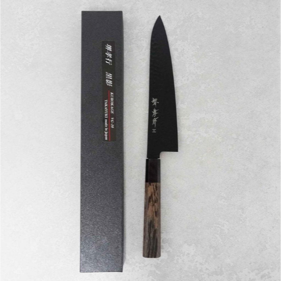 現貨 日本製 堺孝行｜黑影 VG10 鎚目 鐵氟龍塗層 牛刀 日本刀 主廚刀 210mm 不沾黏 切肉 切魚 Bu媽你好-細節圖5