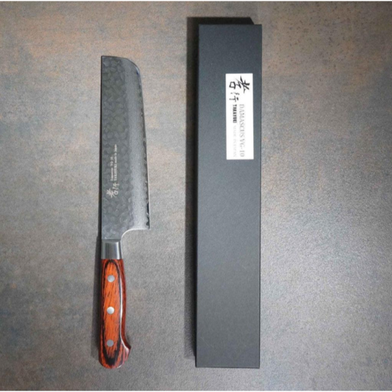 日本製 堺孝行｜VG10 33層 鎚目 大馬士革紋 菜切 日本刀 主廚刀 160mm 不沾黏 切菜 菜刀-細節圖6