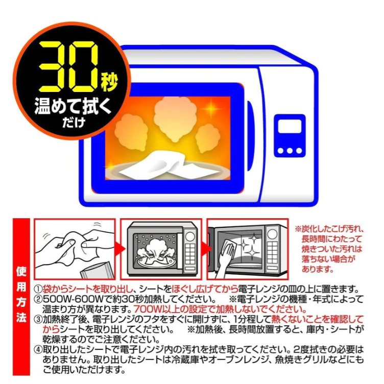 現貨 日本製《Uyeki》蒸汽式微波爐專用清潔紙巾 30秒快速清潔 Bu媽你好-細節圖3