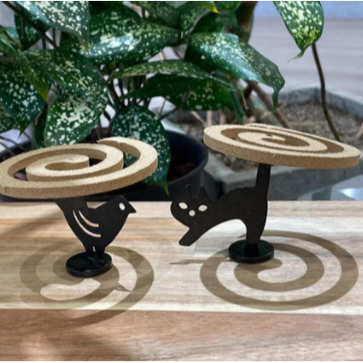 日本 磁吸式 小鳥 貓咪造型蚊香架｜蚊香架 蚊香座 防蚊  Bu媽你好-細節圖3