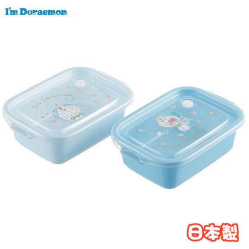 現貨 日本製 哆啦A夢雙層保鮮盒(2入組)｜密封盒配菜容器 透明保鮮盒 Bu媽你好
