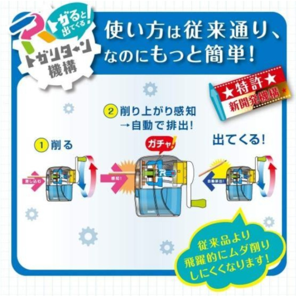 現貨 日本SONIC透明安全削鉛筆機｜省筆芯削色鉛筆，加大集塵盒 Bu媽你好-細節圖4
