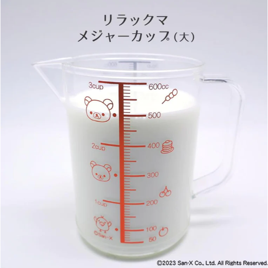 現貨 日本製 拉拉熊 透明量杯 600ml│刻度量杯 耐熱 烘焙 Bu媽你好-細節圖4
