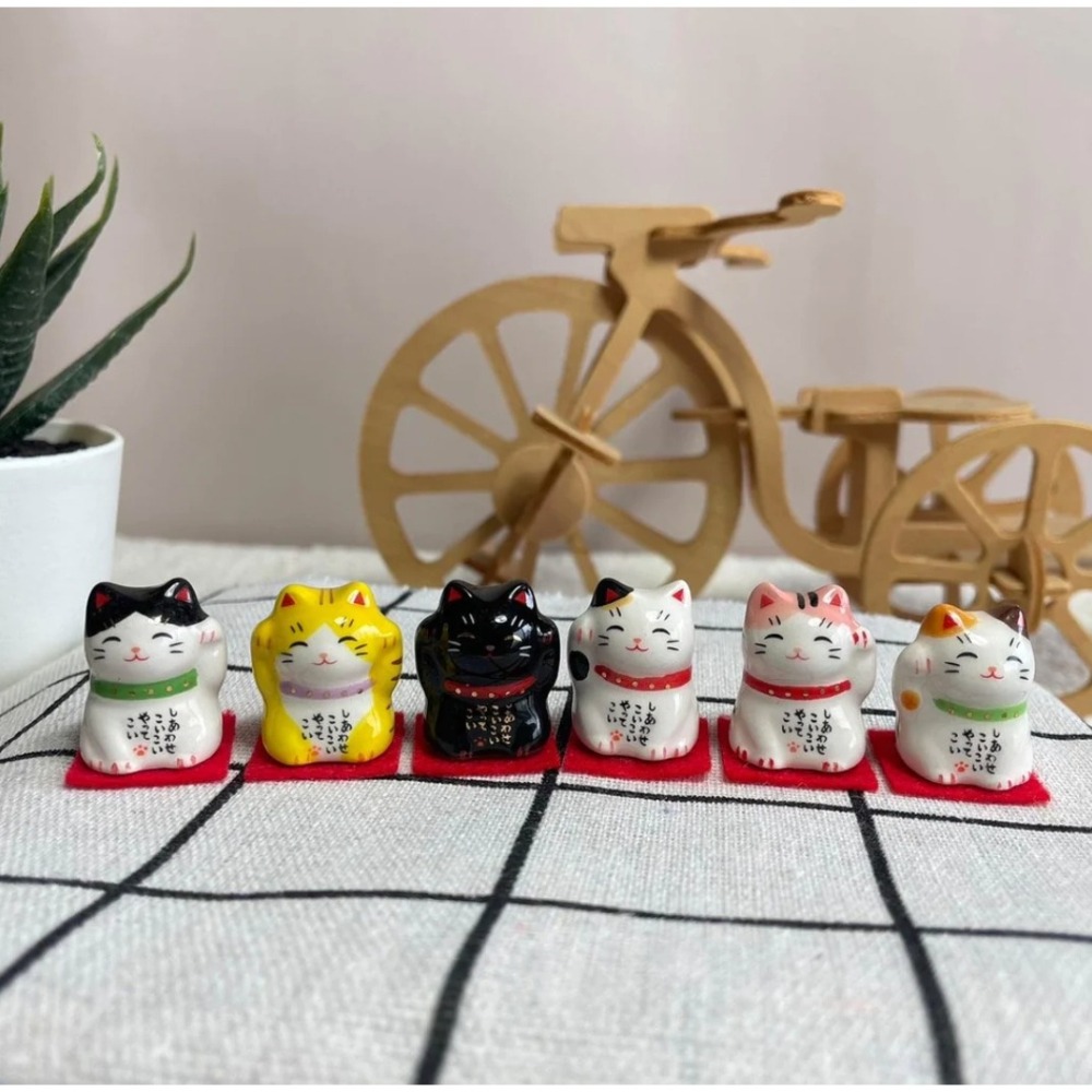 現貨 藥師窯 彩繪招財貓│陶瓷 公仔Bu媽你好-細節圖2