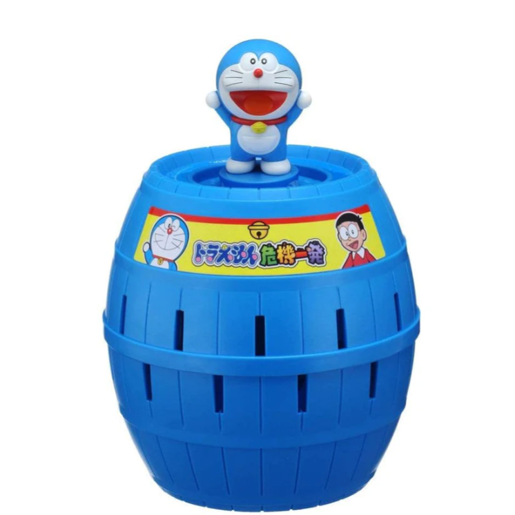 現貨 哆啦A夢公仔海盜桶｜小叮噹危機一發、桌遊玩具 、派對遊戲 Bu媽你好-細節圖2