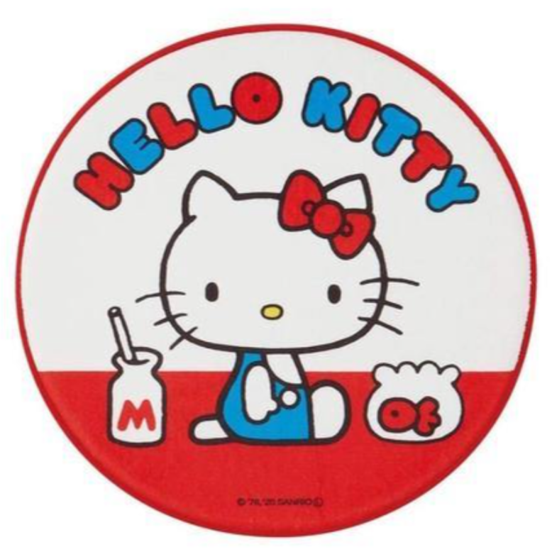 可愛卡通圓形地墊｜椅墊-哆啦A夢/ Hello Kitty Bu媽你好-細節圖4