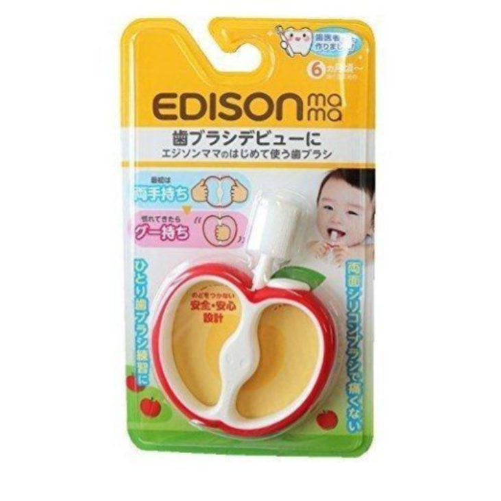 現貨 EDISONmama嬰兒檔板牙刷/安全學習牙刷嬰兒牙刷-蘋果/香蕉造型 Bu媽妳好-細節圖7