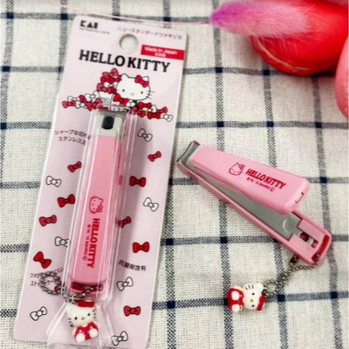 現貨 日本KAI 貝印｜ Hello Kitty粉色吊飾款指甲剪 Bu媽你好