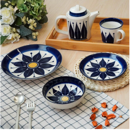 日本製 北歐風 摩洛哥陶瓷下午茶杯盤組｜馬克杯 盤子 茶壺 碗
