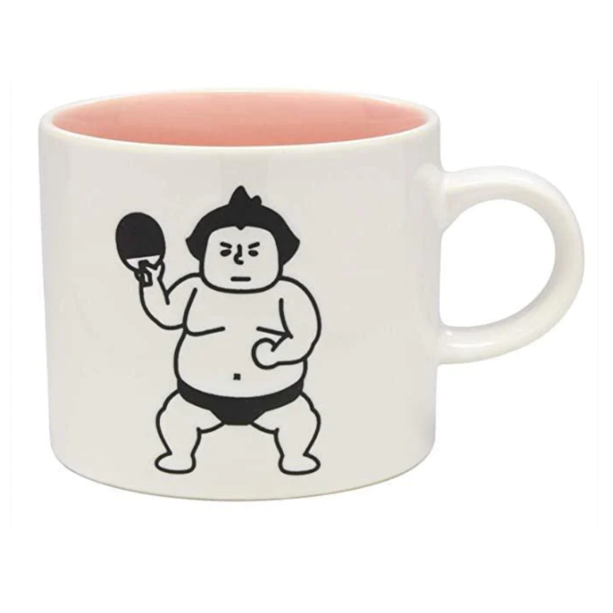美濃燒 力士 乒乓球選手馬克杯 330ml│日式風-細節圖2
