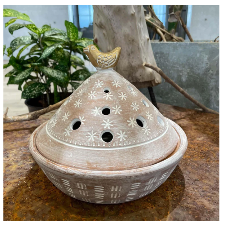 現貨 PeopleTree 可愛小鳥造型陶土櫻花蚊香燻香座 Bu媽你好-細節圖2