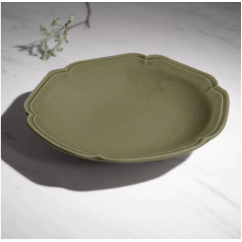 日本製造 美濃燒 Kalmia 陶瓷 綠色餐盤 | 日本製 廚房 碗盤 Bu媽你好-細節圖4