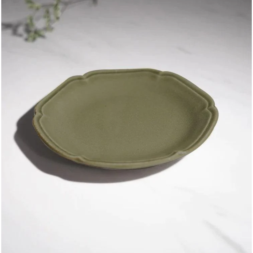 日本製造 美濃燒 Kalmia 陶瓷 綠色餐盤 | 日本製 廚房 碗盤 Bu媽你好-細節圖6