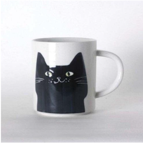 現貨 日本製 療癒系 黑色貓咪馬克杯 250ml｜咖啡杯 水杯 杯子 牛奶杯 茶杯 禮物 下午茶 餐具 Bu媽你好
