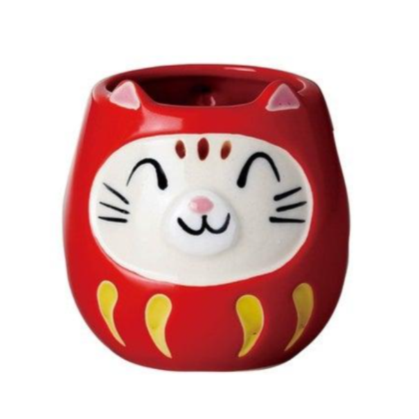 現貨 日本製 貓咪達摩 馬克杯 粉紅色/黃色/綠色/紅色 | 達摩 貓奴 日本製造 陶器 陶瓷 咖啡杯 Bu媽你好-細節圖7