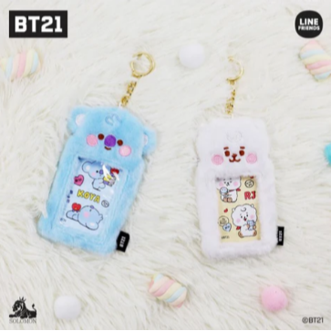 BT21 毛絨絨卡套｜防彈少年 BTS 證件卡套 悠遊卡套-細節圖2