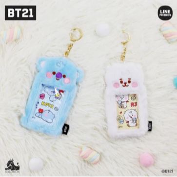 BT21 毛絨絨卡套｜防彈少年 BTS 證件卡套 悠遊卡套  Bu媽你好-細節圖2