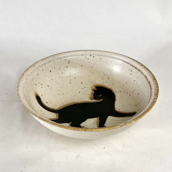 現貨 日本製 BLUT＇S rokuro 六魯 六魯 黑貓回頭看 麥片碗 寵物碗 沙拉碗 Bu媽你好-細節圖2