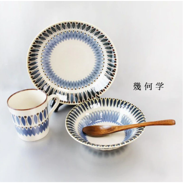 現貨 日本製 美濃燒 Clasico 幾何圖案餐具｜餐盤 餐碗 日式餐具 Bu媽你好-細節圖2