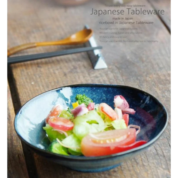 現貨 日本製 窯變釉 靛藍淺碗｜小菜 沙拉 前菜 水果 Bu媽你好-細節圖2